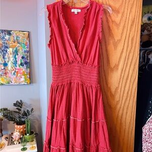 MAX STUDIO Red Sleeveless Women's Dress